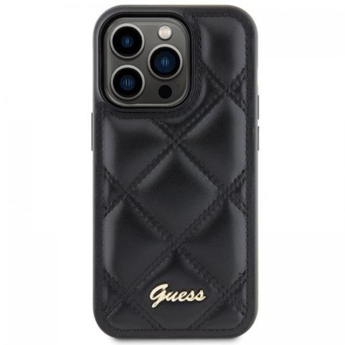 Guess iPhone 15 Pro Max Mobilskal Quilted Metal Logo - Svart (Copy)